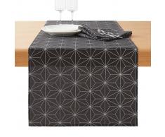 La Redoute Interieurs Camino de mesa Noel Nordic Star, estampado dorado. gris