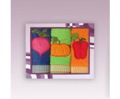 SABANALIA Paños de Cocina Bordados 3 Unidades