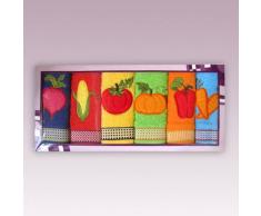 SABANALIA Paños de Cocina Bordados 6 Unidades