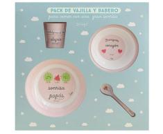 Laken Set Vajilla Melamina+babero+vaso Mr. Wonderful By Laken 6m+