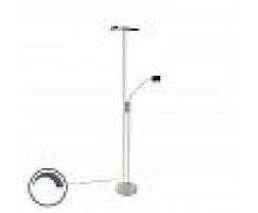 QAZQA Lámpara de pie moderna con LED y dimmer con lámpara de lectura - Uplighter Jazzy