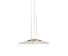 Trio Leuchten Lámpara colgante moderna redonda bronce con LED - TAGS