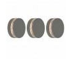 QAZQA Set de 3 apliques de pared THEO redondo gris oscuro LED