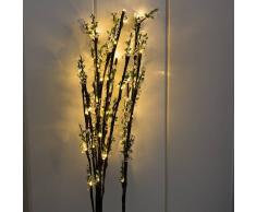 Kaemingk Set de 2 ramas de luz de BAYAS LED blanco cálido