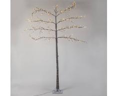 Kaemingk Árbol de Navidad ESPALDERA nieve LED blanco cálido 2,4 metros