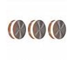 QAZQA Set de 3 apliques de pared THEO redondo LED