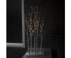 Kaemingk Árbol de Navidad arbusto de ABEDUL LED blanco cálido 0,9 metros