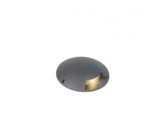 QAZQA Foco empotrado de suelo moderno redondo gris oscuro IP67 LED 1W - POD
