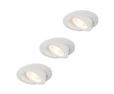 QAZQA Set de 3 focos empotrables RELAX LED blanco