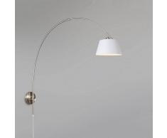 QAZQA Aplique BOOG acero con pantalla 20cm blanco