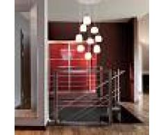 Steinhauer Lámpara colgante moderna acero cristal con LED 9 luces - MIKA