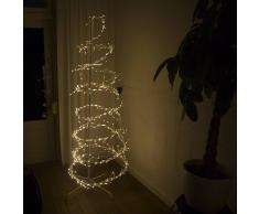 Kaemingk Árbol de Navidad ESPIRAL intermitente LED blanco cálido 1,8 metros