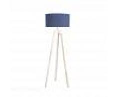 QAZQA Trípode diseño madera blanca pantalla azul - CORTINA