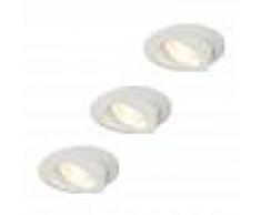 QAZQA Set de 3 focos empotrables RELAX LED blanco