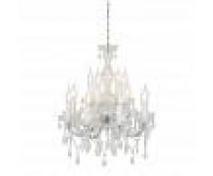 QAZQA Lámpara de araña cristal redonda vintage con brazos en C 12 luces - MARIE THERESA