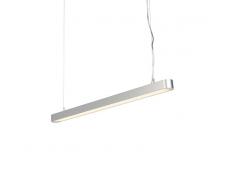 QAZQA Lámpara colgante moderna redonda 100cm plateada LED - DUCT R