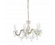QAZQA Lámpara de araña cristal redonda vintage con brazos en S 5 luces - MARIE THERESA