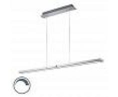 Trio Leuchten Lámpara colgante alargada moderna aluminio pulido con LED - SILAS