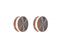 QAZQA Set de 2 apliques de pared THEO redondo LED