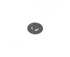 QAZQA Foco empotrado de suelo moderno redondo gris oscuro 12,5cm indirecta IP67 - BASSO