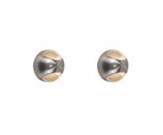 QAZQA Set de 2 apliques de pared OJO acero