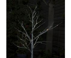 Kaemingk Árbol de Navidad ABEDUL nieve LED blanco cálido 1,25 metros