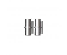 QAZQA Set de 2 apliques de pared BAS aluminio