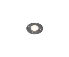 QAZQA Foco empotrado de suelo moderno redondo gris oscuro 12,5cm IP67 - BASSO