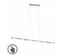 QAZQA Lámpara colgante diseño acero 120cm táctil regulable LED - PLATINA