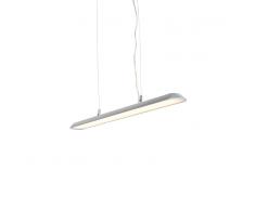 QAZQA Lámpara colgante moderna 100cm plateada LED - DUCT S