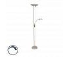 Steinhauer Lámpara de pie moderna acero Uplighter con lamp. de lectura regulable - OLET 2.1