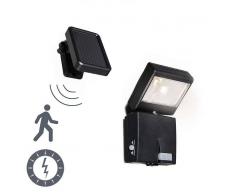 QAZQA Proyector de exterior DARK LED con panel solar