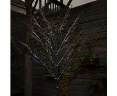 Kaemingk Árbol de Navidad ESPALDERA nieve LED blanco cálido 2 metros