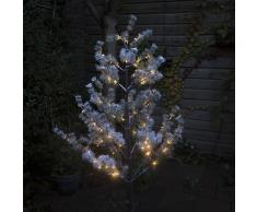Kaemingk Árbol de Navidad PINO nieve LED blanco cálido 1,5 metros