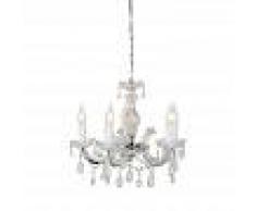 QAZQA Lámpara de araña cristal redonda vintage con brazos en C 5 luces - MARIE THERESA