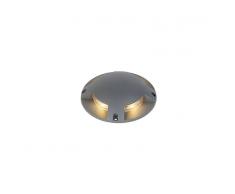 QAZQA Foco empotrado de suelo moderno redondo gris oscuro IP67 LED 4W - POD