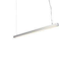 QAZQA Lámpara colgante moderna 125cm plateada LED - DUCT R
