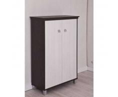 Blanco Mueble Zapatero Misisipi 24ab Blanco Roto + Wengué