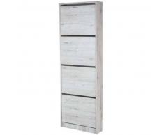 Mueble zapatero Loira 52AB wengue Blanco Mozart