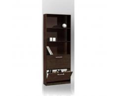 Mueble Zapatero + Estantería 5ab Wengué