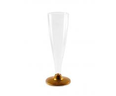 Copa para cava con pie dorado de 140 ml - 4 unidades