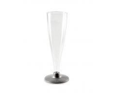 Copa para cava con pie plata de 140 ml - 4 unidades