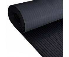 vidaXL Alfombrilla de goma antideslizante 5 x 1 m acanalado ancho
