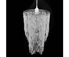 vidaXL Lámpara colgante elegante con cristales, 26.5 x 50 cm