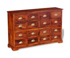 vidaXL Cajonera 120x30x75 cm madera maciza de sheesham