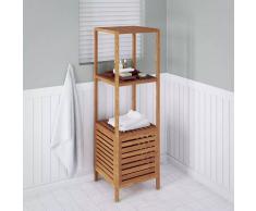 vidaXL Estantería de cuarto baño 39,5x35,5x123 cm madera nogal