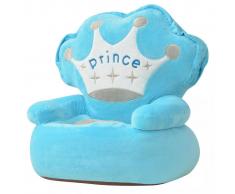 vidaXL Silla de peluche para niños príncipe azul