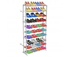 vidaXL Zapatero/Estante De 10 Niveles