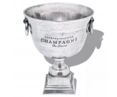 vidaXL Enfriador de champán copa trofeo aluminio plateado