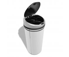 vidaXL Papelera/ Cubo Basura Automática Con Sensor De Apertura 50 Litros